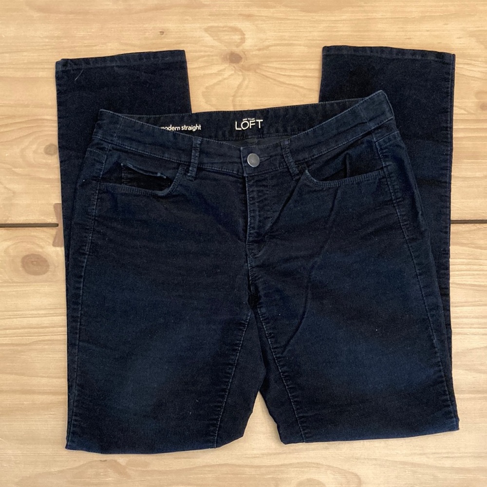 The Loft Black corduroy pants size 28